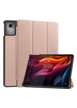 Husa Tableta pentru Lenovo Tab K11 Plus - Microfibra, Auto Sleep/Wake, Protectie Antisoc, Rose Gold