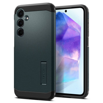 Husa pentru Samsung Galaxy A55 5G, Spigen Tough Armor, Abyss Green