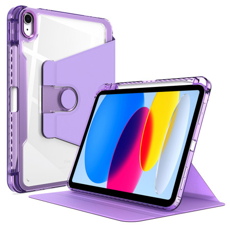 Husa tableta pentru iPad 9.7 (2017 / 2018), Crystal Book, Bumper rigid, Purple