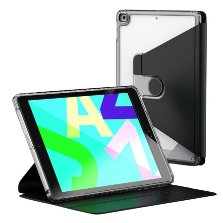 Husa tableta pentru iPad 10.2 (2019/2020/2021), Crystal Book, Bumper rigid, Black