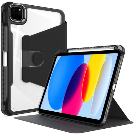 Husa tableta pentru iPad Pro 11 (2018 / 2020 / 2021 / 2022), Crystal Book, Bumper rigid, Black