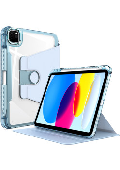 Husa tableta pentru iPad Pro 11 (2018 / 2020 / 2021 / 2022), Crystal Book, Bumper rigid, Bleu