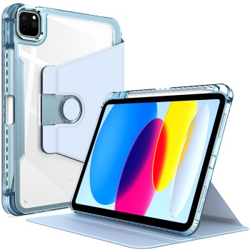 Husa tableta pentru iPad Pro 11 (2018 / 2020 / 2021 / 2022), Crystal Book, Bumper rigid, Bleu