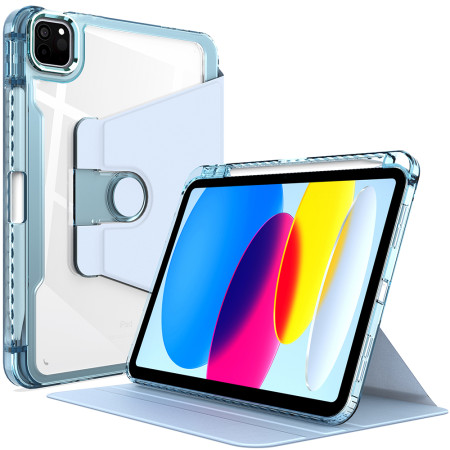 Husa tableta pentru iPad Pro 11 (2018 / 2020 / 2021 / 2022), Crystal Book, Bumper rigid, Bleu