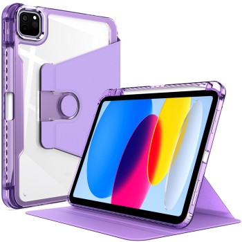 Husa tableta pentru iPad Pro 11 (2018 / 2020 / 2021 / 2022), Crystal Book, Bumper rigid, Purple
