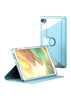 Husa tableta pentru Samsung Galaxy Tab A7 Lite 8.7 inch T220/T225 2021, Crystal Book, Bumper rigid, Bleu