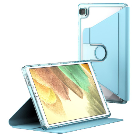 Husa tableta pentru Samsung Galaxy Tab A7 Lite 8.7 inch T220/T225 2021, Crystal Book, Bumper rigid, Bleu