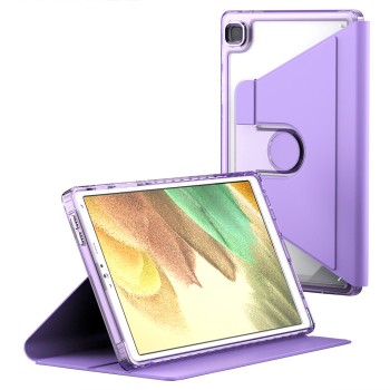 Husa tableta pentru Samsung Galaxy Tab A7 Lite 8.7 inch T220/T225 2021, Crystal Book, Bumper rigid, Purple