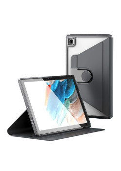 Husa tableta pentru Samsung Galaxy Tab A8 10.5 (2021), Crystal Book, Bumper rigid, Black