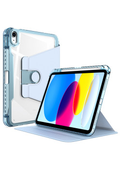 Husa tableta pentru Samsung Galaxy Tab S9 Plus / S9 FE Plus, Crystal Book, Bumper rigid, Bleu
