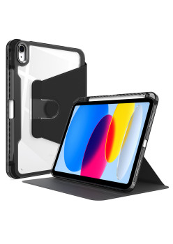 Husa tableta pentru Samsung Galaxy Tab S9 Plus / S9 FE Plus, Crystal Book, Bumper rigid, Black
