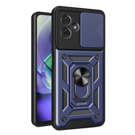 Husa pentru Motorola Moto G54, Slide si Snap, Magnetic Ring, Blue
