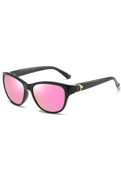 Ochelari de Soare pentru Femei, A572, Black / Pink Mirror