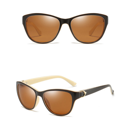 Ochelari de Soare pentru Femei, A572, Brown / White