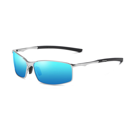 Ochelari de Soare pentru Barbati 559, Silver / Blue Mirror