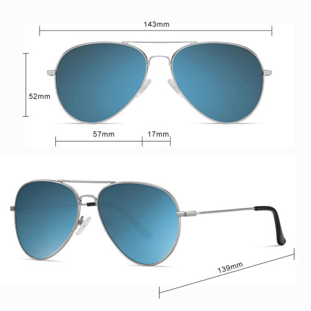 Ochelari de Soare Unisex, 3025, Gun Black / Gray