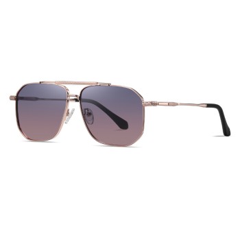 Ochelari de Soare pentru Barbati 8538, Rose Gold / Gradient Purple