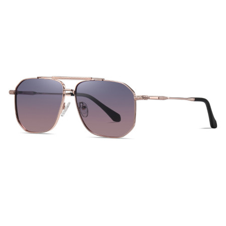 Ochelari de Soare pentru Barbati 8538, Rose Gold / Gradient Purple