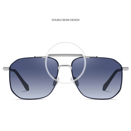 Ochelari de Soare pentru Barbati 8538, Rose Gold / Gradient Purple
