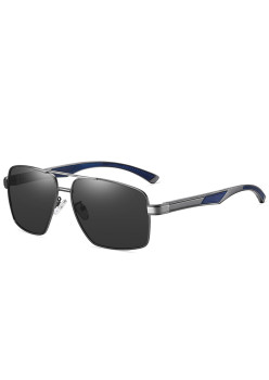 Ochelari cu Protectie UV pentru Barbati, LM001, Gun Color / Black Gray