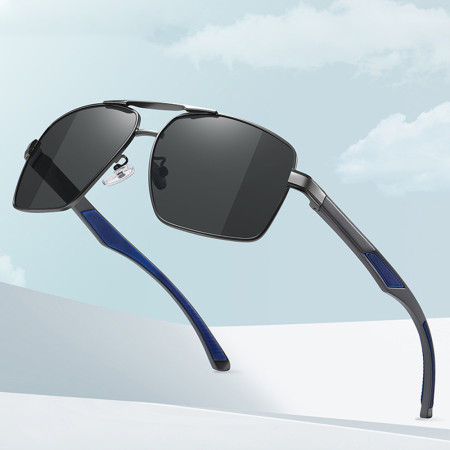 Ochelari cu Protectie UV pentru Barbati, LM001, Gun Color / Black Gray
