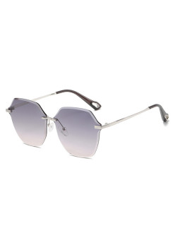 Ochelari de Soare pentru Femei 8195, Silver / Gradient Gray