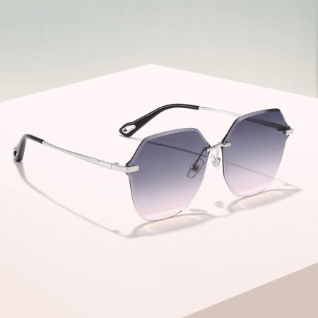 Ochelari de Soare pentru Femei 8195, Silver / Gradient Gray