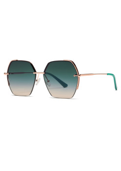 Ochelari Supradimensionati pentru Femei 8561, Rose Gold / Green