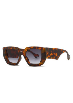 Ochelari de soare Vintage Femei 86321, Leopard / Gradient Gray