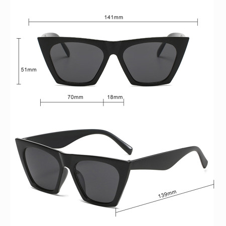 Ochelari de Soare pentru Femei, 5154, Black / Gray