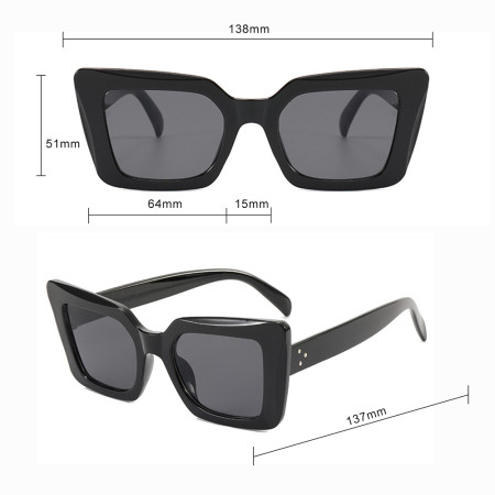 Ochelari de Soare pentru Femei, 5277, Black / Gray
