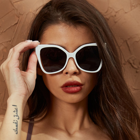 Ochelari de Soare pentru Femei, 5335, White / Gray