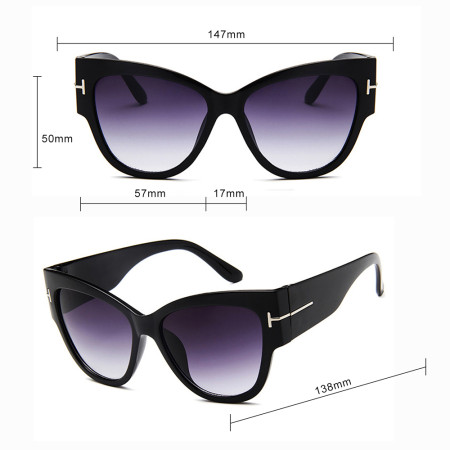 Ochelari de Soare pentru Femei, 9778, Black / Brown