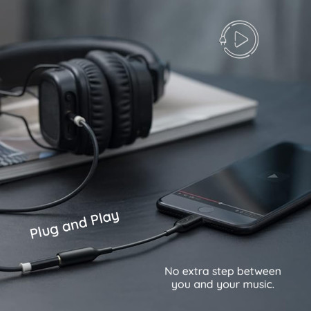 Adaptor Audio Lightning la Jack 3.5mm, Anker, Black