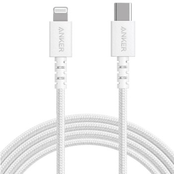 Cablu de Date Lightning la Tip-C, 0.9m, Anker Power Line Select, White