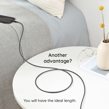Cablu de Date Lightning la Tip-C, 0.9m, Anker Power Line Select, White
