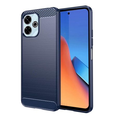 Husa Carbon Anti-Soc pentru Xiaomi Redmi 13 / Poco M6 4G, Protectie Premium, Tech Protects, Blue