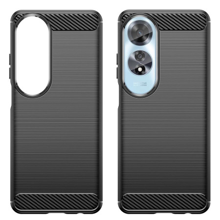 Husa Carbon Anti-Soc pentru Oppo A60, Protectie Premium, Tech Protects, Black
