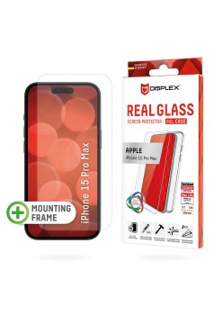Folie pentru iPhone 16 Plus - Displex Real Glass + Case - Clear