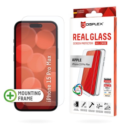Folie pentru iPhone 16 Pro - Displex Real Glass + Case - Clear
