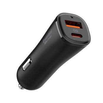Incarcator Auto USB-A QC 3.0 18W, Type-C PD30W - Spigen Arcstation Essential (EV482) - Black
