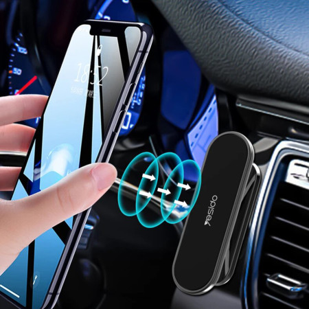 Suport Telefon Auto Magnetic pentru Bord Yesido, Rose Gold