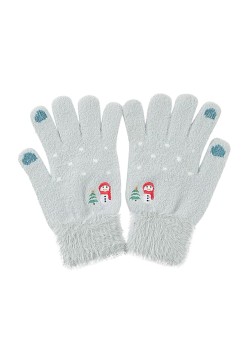 Manusi Dama, marime 21cm - Mink Fur - Blue