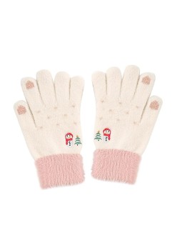 Manusi Dama, marime 21cm - Mink Fur- White