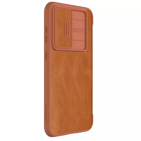 Husa pentru Samsung Galaxy S23 FE, Nillkin Qin Pro Leather Case, Brown