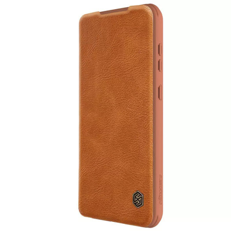 Husa pentru Samsung Galaxy S23 FE, Nillkin Qin Pro Leather Case, Brown