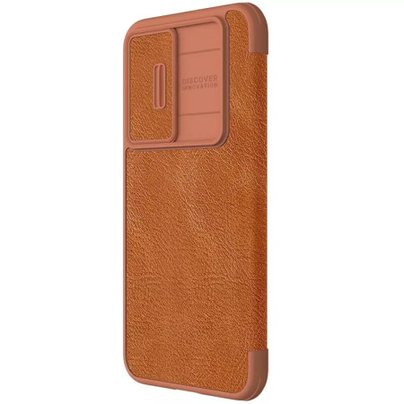 Husa pentru Samsung Galaxy S23 FE, Nillkin Qin Pro Leather Case, Brown