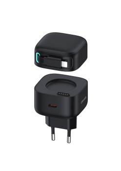 Incarcator Priza USB-C PD35W cu Cablu Lightning, Usams XMF Series, Black