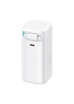 Baterie Externa 18000mAh USB-C PD45W cu Cablu Lightning, Usams, White