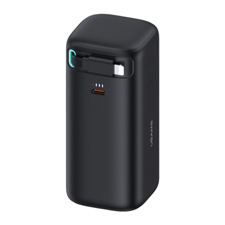 Baterie Externa 18000mAh USB-C PD45W cu Cablu Lightning, Usams, Black